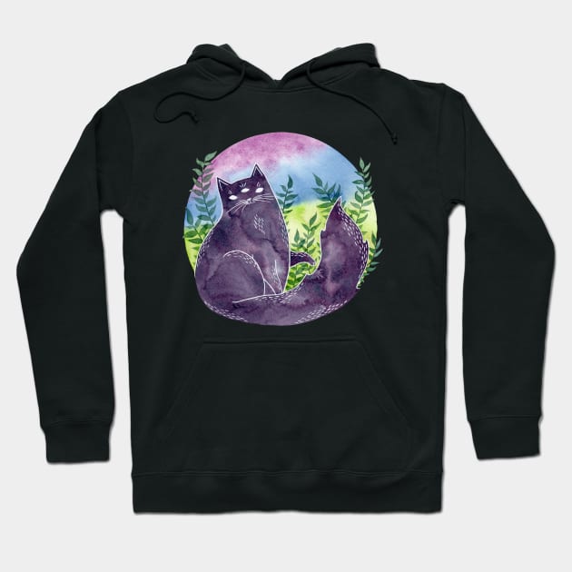 Three-eyed Cat Hoodie by dragonstarart